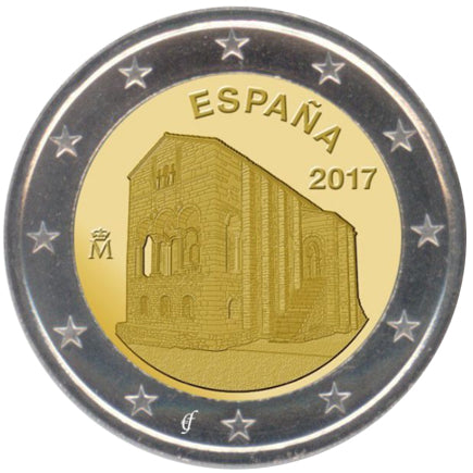 Spagna 2€ Chiesa delle Asturie - Oviedo 2017