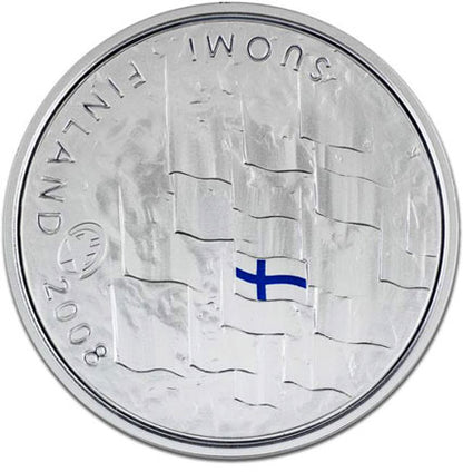 Finlandia €10 90 anni della bandiera finlandese 2008