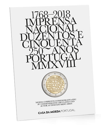 Portogallo 2€ 250 Anni INCM 2018 BNC